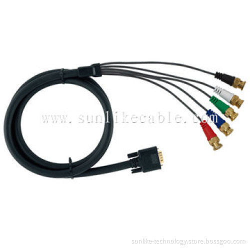 VGA Cable with PE Insulation, 85% Coverage and Molding Type